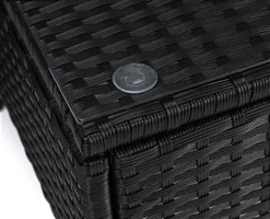 Patio Set W/ 16"h Table, Outdoor, Cushioned Sofa & 2 Chairs, Synthetic Rattan -UZI Business Furniture Shop fdoutdset1.ra6 preview