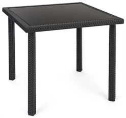 Dining Set W/ 29"h Table, Outdoor, 4 Cushioned Chairs, Synthetic Rattan - Dark Brown -UZI Business Furniture Shop fdoutdset2.ra4 preview