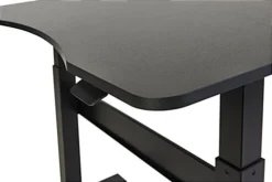 51" Adjustable Standing Desk, Pneumatic Height Setting, Curved Edge Siding - Black -UZI Business Furniture Shop fdstupdk.ra3 preview