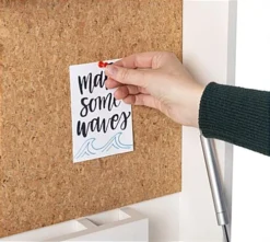 24" W X 18" H Wall Mounted Folding Desk W/ File & Pen Storage, Cork Backer - White -UZI Business Furniture Shop fdwmd1wt.ra4 preview