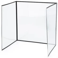 20 X 20 Desktop Sneeze Shield, PVC, Three Panels, Folding, Set Of 10 - Clear -UZI Business Furniture Shop fgcddb20.ra2 preview