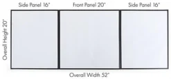 20 X 20 Desktop Sneeze Shield, PVC, Three Panels, Folding, Set Of 10 - Clear -UZI Business Furniture Shop fgcddb20.ra6 preview