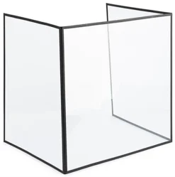 20 X 20 Desktop Sneeze Shield, PVC, Three Panels, Folding, Set Of 10 - Clear