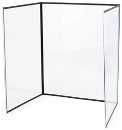 20 X 24 Desktop Sneeze Shield, PVC, Three Panels, Folding, Set Of 10 - Clear -UZI Business Furniture Shop fgcddb24.ra2 preview