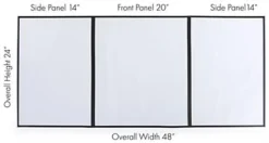 20 X 24 Desktop Sneeze Shield, PVC, Three Panels, Folding, Set Of 10 - Clear -UZI Business Furniture Shop fgcddb24.ra6 preview