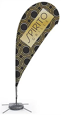 11' Custom Teardrop Flag & Cross Base With Water Bag - Full Color Printing