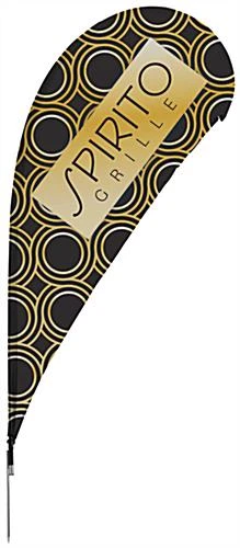11' Custom Teardrop Flag With Ground Spike - Full Color Printing