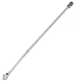 5' Flag Pole With Tilting Bracket - White