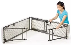 8.5' Folding Table, Height Adjustable - White -UZI Business Furniture Shop foldt104.ra2 preview