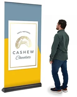 Retractable Banner Stand With 5' X 10' Custom Printed Graphic - Black -UZI Business Furniture Shop gitllby59.ra1 preview