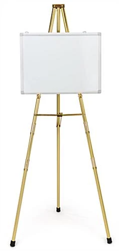 Display Easel For Floor, Tripod Design, 4 Set Display Heights, 6 Feet - Brass 3 Display Easel For Floor, Tripod Design, 4 Set Display Heights, 6 Feet - Brass - Image 3