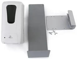 Hand Sanitizer Dispenser With Drip Tray And Clip Mount For HSBFRAME - Silver & White -UZI Business Furniture Shop hscltrdisp ra120a preview
