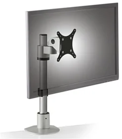 Desktop Monitor Stand, Height Adjustable, Fits 10 - 30-Inch Screen - Silver