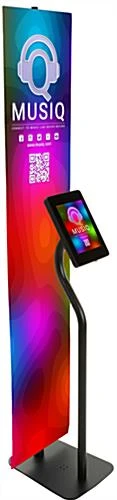 IPad Floor Banner Stands With Locking Case - Black