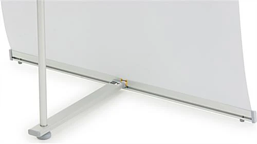 L-Shaped Banner Stand For Floor, With 39.5-inch Banner, Portable, Aluminum - Silver 5 L-Shaped Banner Stand For Floor, With 39.5-inch Banner, Portable, Aluminum - Silver - Image 5