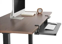 Sliding Keyboard Tray Mount, Max Weight Capacity Of 4.4 Lbs, Screw-Clamps - Black -UZI Business Furniture Shop keybdt07.ra6 preview