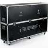 TV Storage Case With Foam Interior For Monitors 46 To 73", Locking Wheels - Black