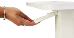 28" Height Adjustable Bedside Desk, Gas Assist With Wheels, Cup Holder - White 13 28" Height Adjustable Bedside Desk, Gas Assist With Wheels, Cup Holder - White -UZI Business Furniture Shop lcgaswhst.ra4 preview