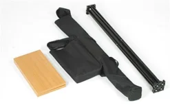 42" Tall Portable Truss Counter - Black & Wood Grain -UZI Business Furniture Shop lctfldnote.ra2 preview