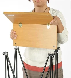 42" Tall Portable Truss Counter - Black & Wood Grain -UZI Business Furniture Shop lctfldnote.ra3 preview