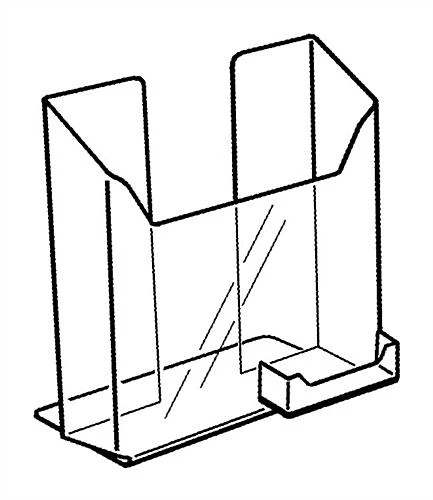 8 1/2"w Literature Holder W/Pocket Business Card Holder 2 8 1/2"w Literature Holder W/Pocket Business Card Holder - Image 2