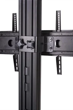 Dual TV Stand, Fits (2) Monitors 37”-60” Side By Side, Adjustable - Black -UZI Business Furniture Shop lm3760bk2b.ra6 preview