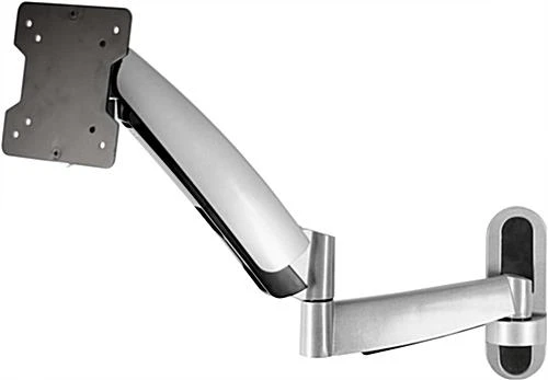 TV Wall Mount For Monitors 13 To 27", Full Motion Articulating Bracket - Silver 2 TV Wall Mount For Monitors 13 To 27", Full Motion Articulating Bracket - Silver - Image 2