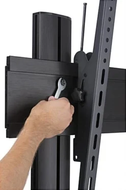 TV Stand For Floor With Flat Base, Fits 50”-110” Monitors, Tilting Bracket- Black -UZI Business Furniture Shop lpgp110b.ra3 preview