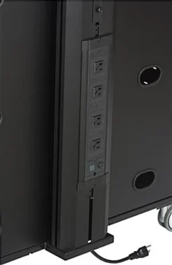 TV Stand W/ Locking Storage, Monitors 30-84", Power Outlets, Camera Mount – Black -UZI Business Furniture Shop lpgp36av7.ra6 preview