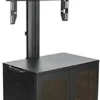 TV Stand W/ Locking Storage, Monitors 30-84", Power Outlets, Camera Mount – Black