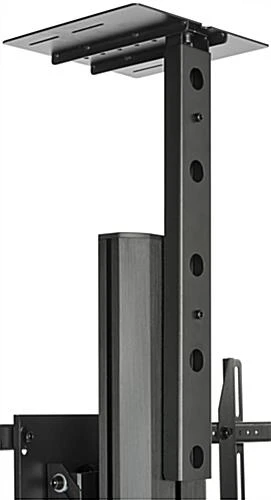 Dual TV Stand W/ Power Outlets, (2) 30 - 60" Screens, Wheels & Camera Mount – Black 8 Dual TV Stand W/ Power Outlets, (2) 30 - 60" Screens, Wheels & Camera Mount – Black - Image 8