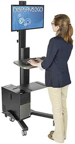 Rolling TV Stand, Fits 10-24" Screens, Power Outlets, CPU Holder & Shelf – Black 16 Rolling TV Stand, Fits 10-24" Screens, Power Outlets, CPU Holder & Shelf – Black -UZI Business Furniture Shop lpgpcrtb1s.ra12 preview