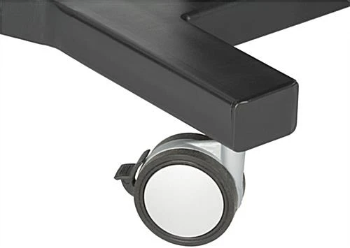 Rolling TV Stand, (2) 10 - 24" Screens, Power Outlets, Keyboard & CPU Holder – Black 12 Rolling TV Stand, (2) 10 - 24" Screens, Power Outlets, Keyboard & CPU Holder – Black - Image 12