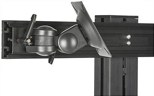 Rolling TV Stand, (2) 10 - 24" Screens, Power Outlets, Keyboard & CPU Holder – Black 5 Rolling TV Stand, (2) 10 - 24" Screens, Power Outlets, Keyboard & CPU Holder – Black - Image 5