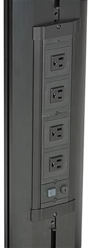 Rolling TV Stand, (2) 10-24" Screens, Power Outlets, CPU Holder & Shelf – Black 8 Rolling TV Stand, (2) 10-24" Screens, Power Outlets, CPU Holder & Shelf – Black - Image 8