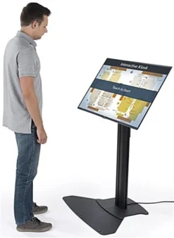 TV Stand For Floor With Flat Base, Fits 32”-55” Monitors, Tilting Bracket- Black -UZI Business Furniture Shop lpgplobb.ra5 preview