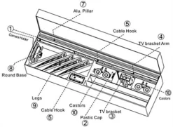 TV Stand With Portable Case, Fits Monitors 30 - 84-In, Wheels & Camera Mount – Black 14 TV Stand With Portable Case, Fits Monitors 30 - 84-In, Wheels & Camera Mount – Black -UZI Business Furniture Shop lpgpwbc.ra6 preview