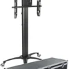 TV Stand With Portable Case, Fits Monitors 30 - 84-In, Wheels & Camera Mount – Black