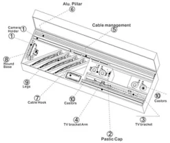 Dual TV Stand With Portable Case, Fits Monitors 30 - 60-Inch, Camera Mount – Black 14 Dual TV Stand With Portable Case, Fits Monitors 30 - 60-Inch, Camera Mount – Black -UZI Business Furniture Shop lpgpwbc2s.ra6 preview