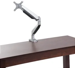 Desktop Monitor Stand With Articulating Arm, Fits 10"-32" Screen - Silver -UZI Business Furniture Shop ltgas1arm.ra2 preview