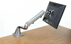 Desktop Monitor Stand With Articulating Arm, Fits Monitors 10 To 30" - Silver -UZI Business Furniture Shop ltgspng1a.ra4 preview