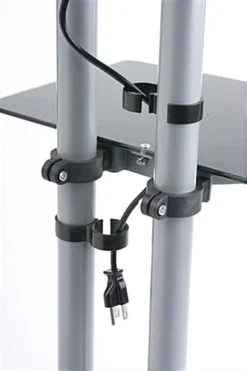 TV Stand With Adjustable Shelf, Fits Monitors 32 To 50", Locking Wheels – Silver -UZI Business Furniture Shop lttvs325sv.ra2 preview