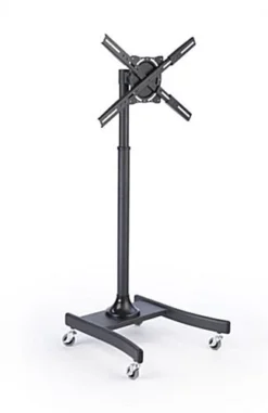 TV Stand With Wheels, Fits Monitors 32-47", Height-Adjustable – Black -UZI Business Furniture Shop mb842blk.ra2 preview