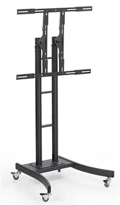 TV Stand With AV Shelf, Fits Monitors 32 To 65", Locking Wheels – Black -UZI Business Furniture Shop mb863eblk.ra2 preview