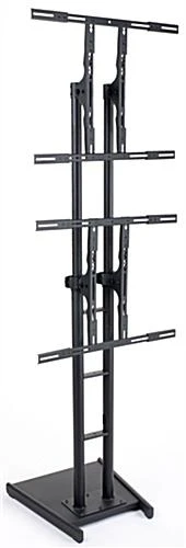 TV Stand With 2 Mounts For Windows, Fits Screen 32 To 65", Weighted Base W/Wheels