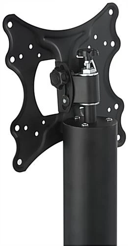 TV Stand With Shelf, Fits Monitors 32”-42”, Locking Wheels, Height Adjustable - Black 3 TV Stand With Shelf, Fits Monitors 32”-42”, Locking Wheels, Height Adjustable - Black - Image 3