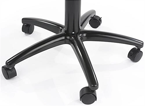 TV Stand With Shelf, Fits Monitors 32”-42”, Locking Wheels, Height Adjustable - Black 4 TV Stand With Shelf, Fits Monitors 32”-42”, Locking Wheels, Height Adjustable - Black - Image 4