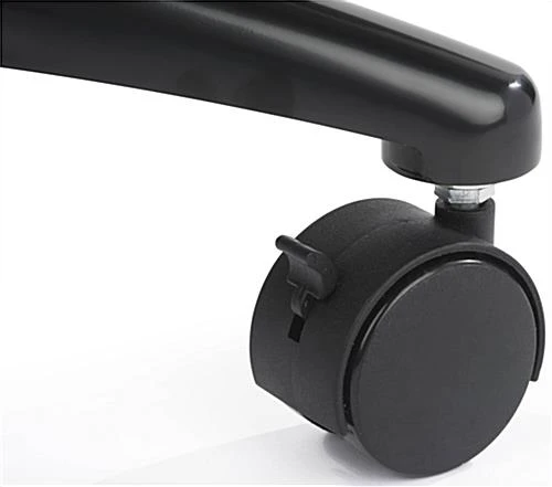 TV Stand With Shelf, Fits Monitors 32”-42”, Locking Wheels, Height Adjustable - Black 5 TV Stand With Shelf, Fits Monitors 32”-42”, Locking Wheels, Height Adjustable - Black - Image 5