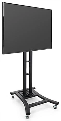 Black LED TV Stand Features 8 Height Adjustments And A Tilting Bracket 4 Black LED TV Stand Features 8 Height Adjustments And A Tilting Bracket - Image 4