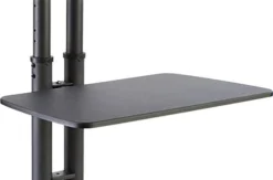 TV Stand With 28” AV Shelf & Camera Tray, Fits Monitors 37” To 70”, Tilting - Black -UZI Business Furniture Shop mbtvbkcls.ra2 preview